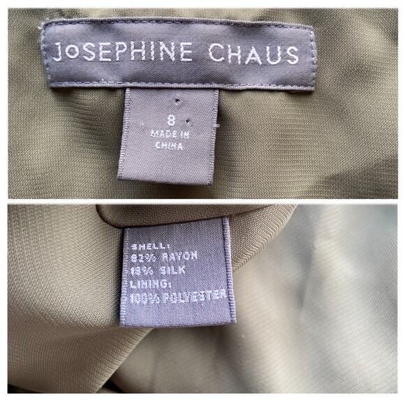 Green Velour Crop Deep V Tank Top Rayon Silk Blend - Women's Size 8 - Picture 4 of 5